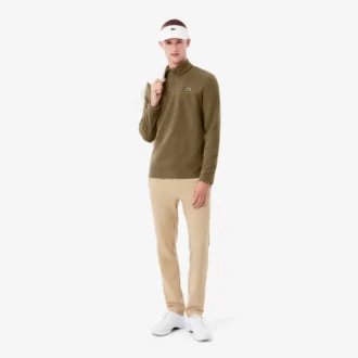 Męska bluza golfowa z polaru z zamkiem do połowy długości