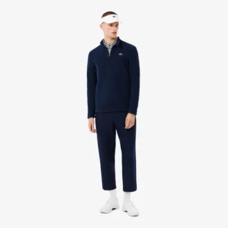 Męska bluza golfowa z polaru z zamkiem do połowy długości