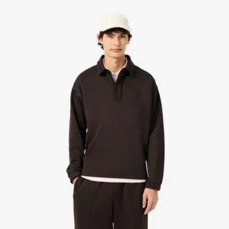 Męska bluza polo z polaru o luźnym kroju