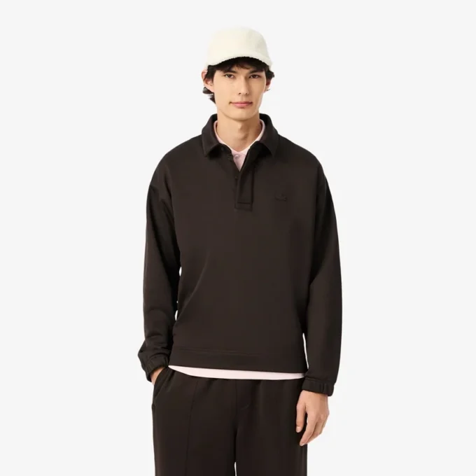 Męska bluza polo z polaru o luźnym kroju Męska bluza polo z polaru o luźnym kroju