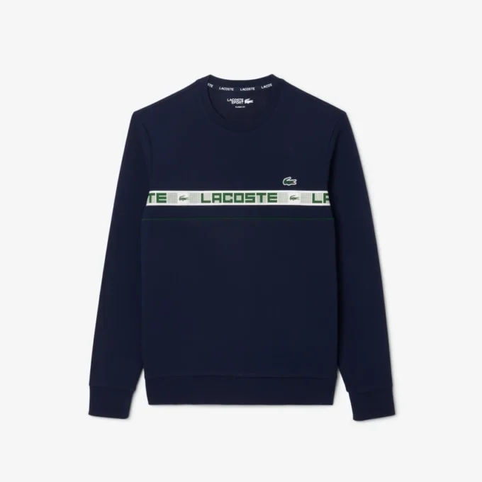Męska bluza tenisowa z paskami z logo marki