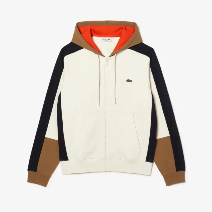Męska bluza z kapturem i zamkiem w stylu colorblock Męska bluza z kapturem i zamkiem w stylu colorblock