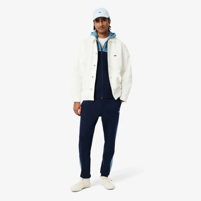 Męska bluza z kapturem i zamkiem w stylu colorblock Męska bluza z kapturem i zamkiem w stylu colorblock