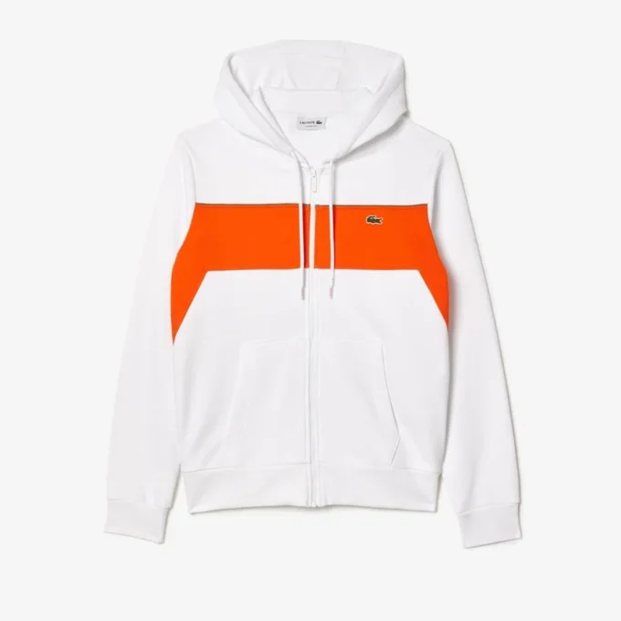 Męska bluza z kapturem i zamkiem w stylu colorblock Męska bluza z kapturem i zamkiem w stylu colorblock