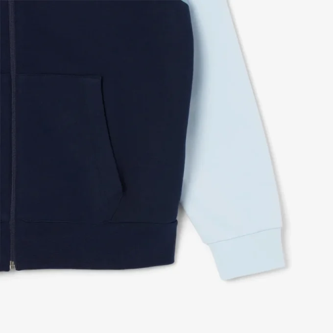 Męska bluza z kapturem i zamkiem w stylu colorblock Męska bluza z kapturem i zamkiem w stylu colorblock