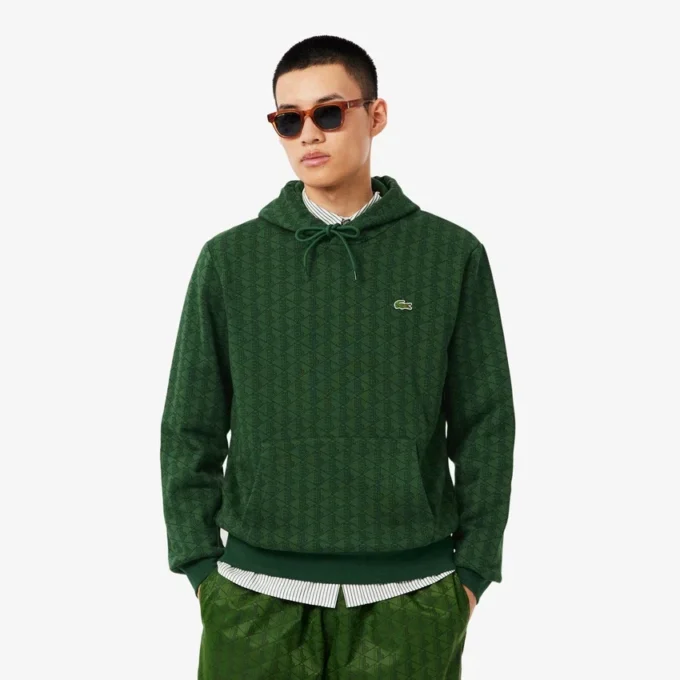 Męska bluza z kapturem z polaru z monogramem Męska bluza z kapturem z polaru z monogramem