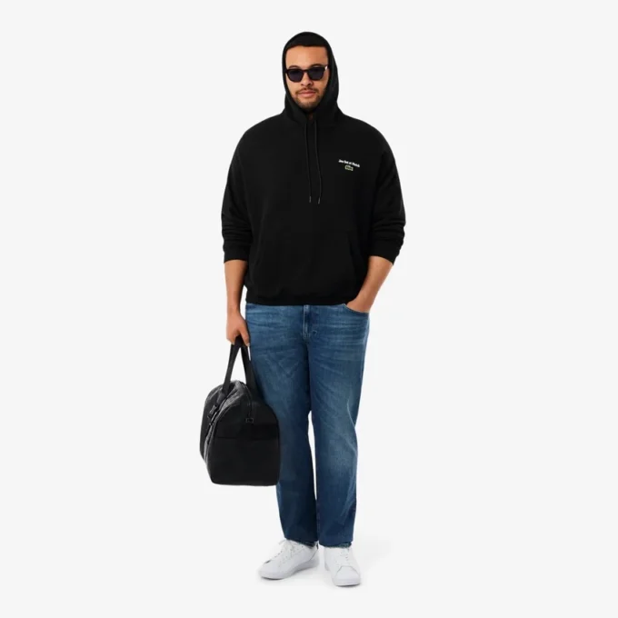 Męska bluza z kapturem z polaru z wieloma nadrukami Męska bluza z kapturem z polaru z wieloma nadrukami