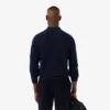 Męska bluza z kołnierzem Polo i zamkiem do połowy długości, wykonana z mieszanki bawełny i wełny Męska bluza z kołnierzem Polo i zamkiem do połowy długości, wykonana z mieszanki bawełny i wełny