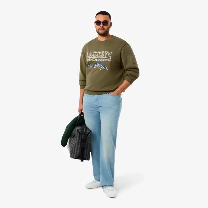 Męska bluza z polaru z haftowanym motywem Męska bluza z polaru z haftowanym motywem