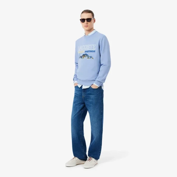 Męska bluza z polaru z haftowanym motywem Męska bluza z polaru z haftowanym motywem