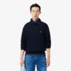 Męska bluza z prążkowanej bawełny z kołnierzem Koszulki Polo Męska bluza z prążkowanej bawełny z kołnierzem Koszulki Polo