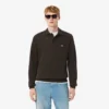 Męska bluza z prążkowanej bawełny z kołnierzem Koszulki Polo Męska bluza z prążkowanej bawełny z kołnierzem Koszulki Polo