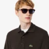 Męska bluza z prążkowanej bawełny z kołnierzem Koszulki Polo Męska bluza z prążkowanej bawełny z kołnierzem Koszulki Polo