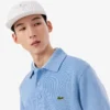 Męska bluza z prążkowanej bawełny z kołnierzem Koszulki Polo Męska bluza z prążkowanej bawełny z kołnierzem Koszulki Polo