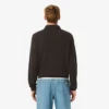 Męska bluza z prążkowanej bawełny z kołnierzem Koszulki Polo Męska bluza z prążkowanej bawełny z kołnierzem Koszulki Polo