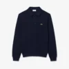 Męska bluza z prążkowanej bawełny z kołnierzem Koszulki Polo Męska bluza z prążkowanej bawełny z kołnierzem Koszulki Polo