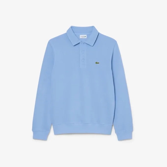 Męska bluza z prążkowanej bawełny z kołnierzem Koszulki Polo Męska bluza z prążkowanej bawełny z kołnierzem Koszulki Polo
