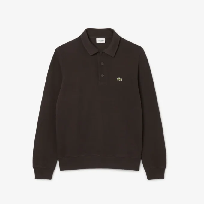 Męska bluza z prążkowanej bawełny z kołnierzem Koszulki Polo Męska bluza z prążkowanej bawełny z kołnierzem Koszulki Polo