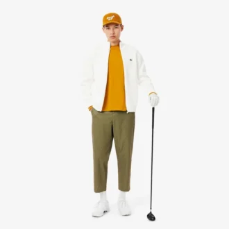 Męska czapka golfowa z haftowanym wzorem z sztruksu