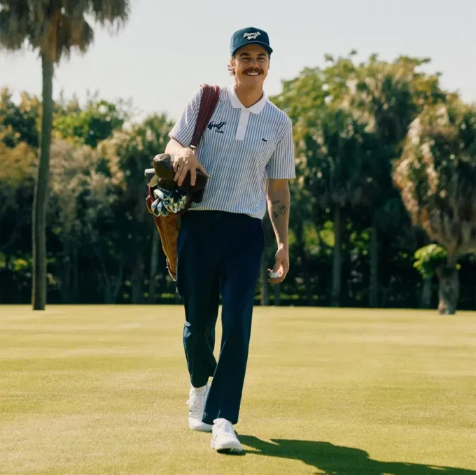 Męska czapka golfowa z haftowanym wzorem z sztruksu Męska czapka golfowa z haftowanym wzorem z sztruksu