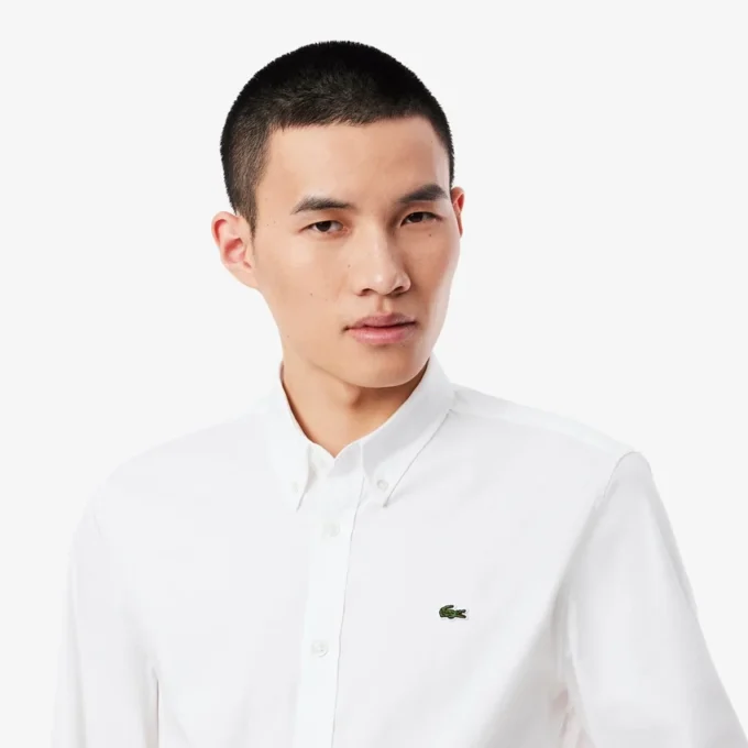 Męska koszula bawełniana o kroju slim fit Męska koszula bawełniana o kroju slim fit