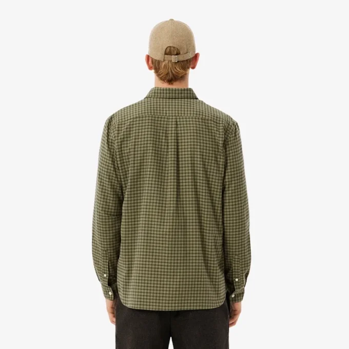 Męska koszula flanelowa w kratę o regularnym kroju Męska koszula flanelowa w kratę o regularnym kroju