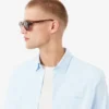 Męska koszula w paski o kroju slim fit z elastycznego materiału, zapinana na guziki Męska koszula w paski o kroju slim fit z elastycznego materiału, zapinana na guziki