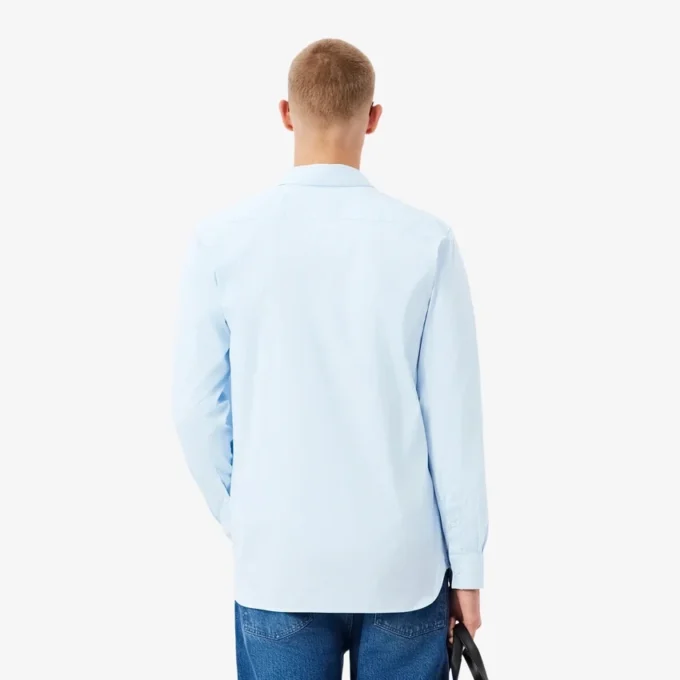 Męska koszula w paski o kroju slim fit z elastycznego materiału, zapinana na guziki Męska koszula w paski o kroju slim fit z elastycznego materiału, zapinana na guziki
