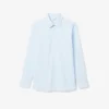 Męska koszula w paski o kroju slim fit z elastycznego materiału, zapinana na guziki Męska koszula w paski o kroju slim fit z elastycznego materiału, zapinana na guziki