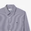 Męska koszula w paski o kroju slim fit z elastycznego materiału, zapinana na guziki Męska koszula w paski o kroju slim fit z elastycznego materiału, zapinana na guziki