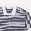 Męska koszulka Polo L.12.12 w paski z klasycznym krojem Męska koszulka Polo L.12.12 w paski z klasycznym krojem
