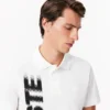 Męska koszulka Polo Lacoste Movement o regularnym kroju z nadrukiem