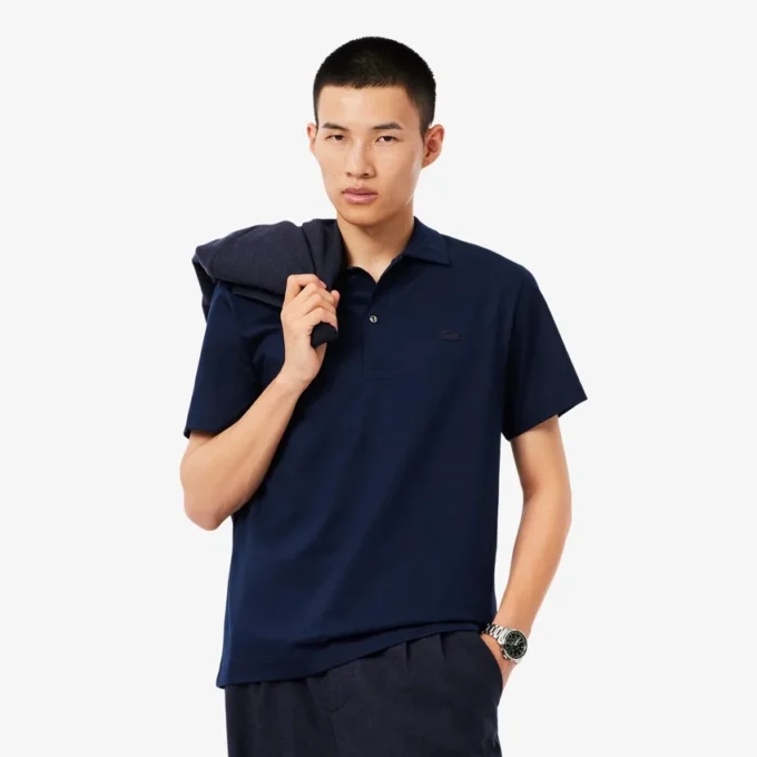 Męska koszulka Polo Paris Classic Fit z haftem i otwartym kołnierzem