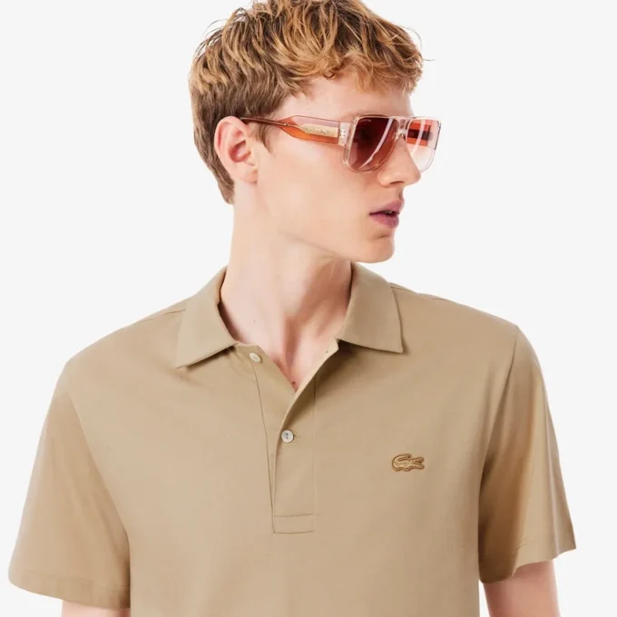 Męska koszulka Polo Paris Classic Fit z haftem i otwartym kołnierzem