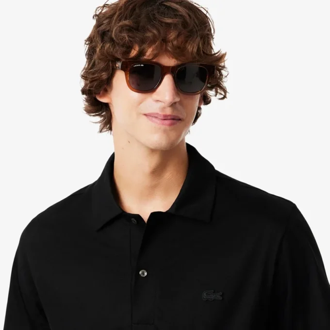 Męska koszulka Polo Paris Classic Fit z haftem i otwartym kołnierzem