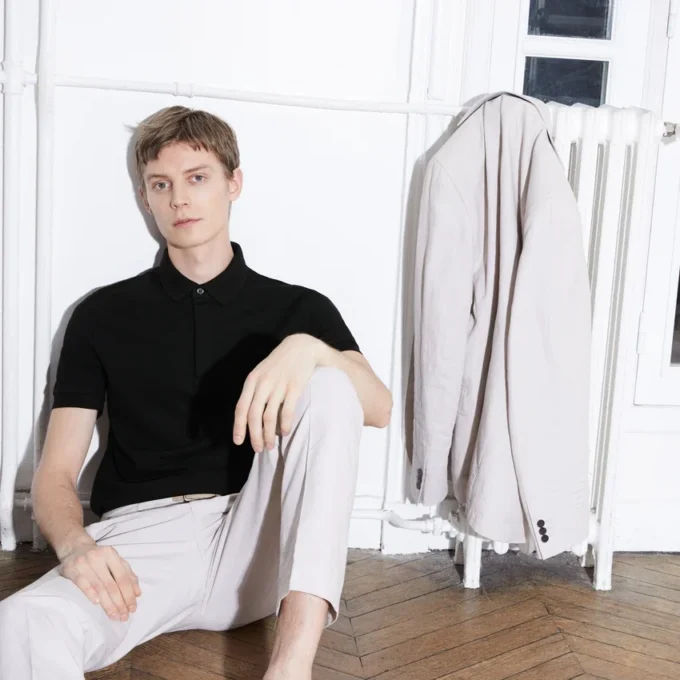 Męska koszulka Polo Paris Stretch Piqua o regularnym kroju Męska koszulka Polo Paris Stretch Piqua o regularnym kroju