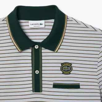 Męska koszulka Polo w paski o regularnym kroju z tkaniny Mini Piqua