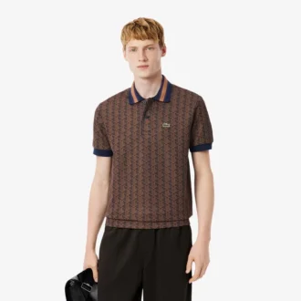Męska koszulka Polo z monogramem o klasycznym kroju Męska koszulka Polo z monogramem o klasycznym kroju