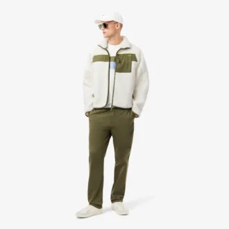 Męska kurtka z polaru Sherpa w stylu colorblock Męska kurtka z polaru Sherpa w stylu colorblock