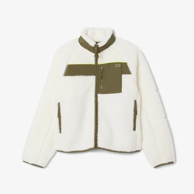Męska kurtka z polaru Sherpa w stylu colorblock Męska kurtka z polaru Sherpa w stylu colorblock