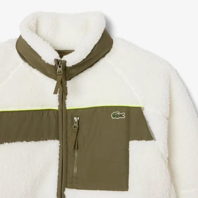 Męska kurtka z polaru Sherpa w stylu colorblock Męska kurtka z polaru Sherpa w stylu colorblock