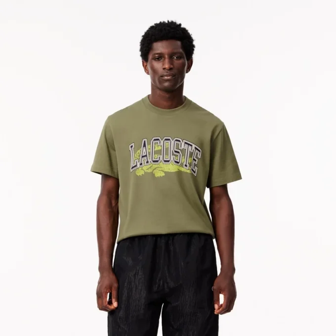 Męski bawełniany T-shirt z charakterystycznym logo Męski bawełniany T-shirt z charakterystycznym logo
