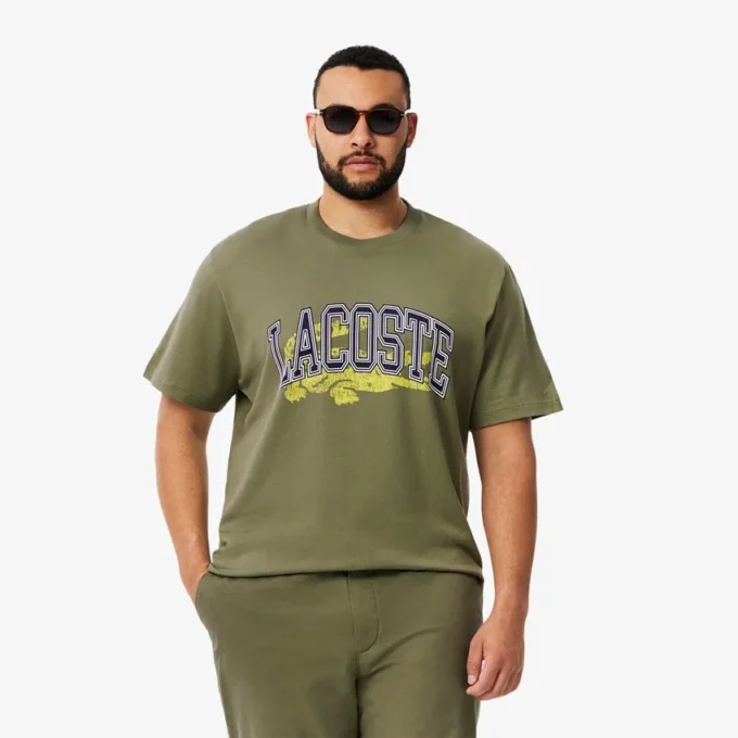 Męski bawełniany T-shirt z charakterystycznym logo Męski bawełniany T-shirt z charakterystycznym logo