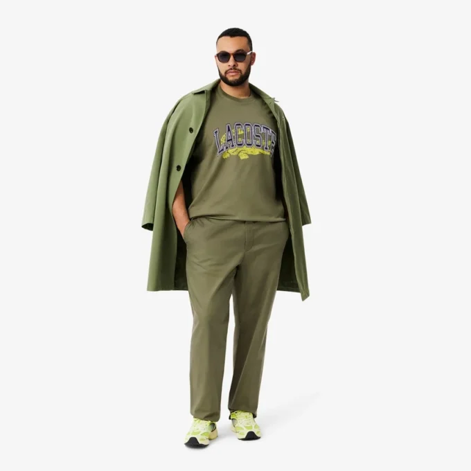 Męski bawełniany T-shirt z charakterystycznym logo Męski bawełniany T-shirt z charakterystycznym logo
