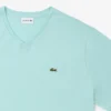 Męski bawełniany T-shirt z prążkowanym dekoltem w serek w wersji Tall Męski bawełniany T-shirt z prążkowanym dekoltem w serek w wersji Tall