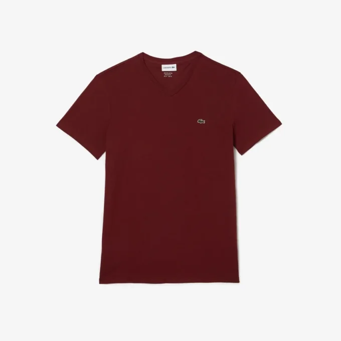 Męski lekki T-shirt z bawełny Pima z dekoltem w serek Męski lekki T-shirt z bawełny Pima z dekoltem w serek