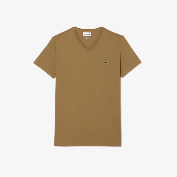 Męski lekki T-shirt z bawełny Pima z dekoltem w serek Męski lekki T-shirt z bawełny Pima z dekoltem w serek
