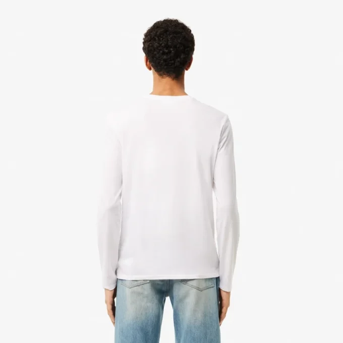 Męski lekki T-shirt z bawełny Pima z dekoltem w serek Męski lekki T-shirt z bawełny Pima z dekoltem w serek