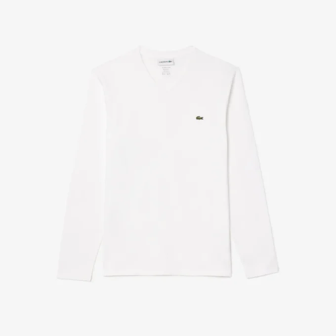 Męski lekki T-shirt z bawełny Pima z dekoltem w serek Męski lekki T-shirt z bawełny Pima z dekoltem w serek