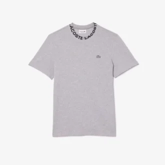Męski lekki T-shirt z kołnierzykiem typu piqué